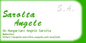 sarolta angele business card